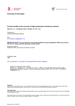 University of Groningen Current hurdles to the success of high