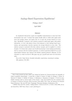 Analogy-Based Expectation Equilibrium