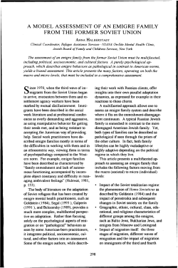 a model assessment of an emigre family from the