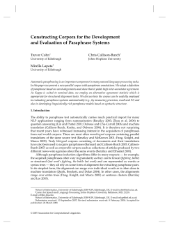 Constructing Corpora for the Development and