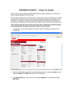 MC860/CX2633 &ndash; Scan to email