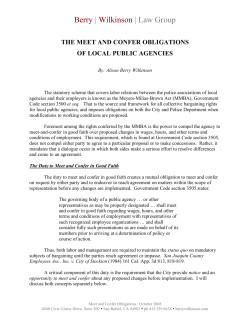 Meet and Confer Obligations - Berry | Wilkinson | Law Group