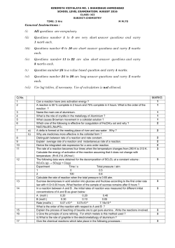 Three Hour Test Chemistry Set B