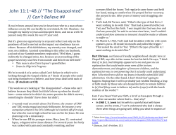 4d - John 11 1-48, The Disappointed