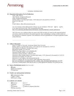 Armstrong Atlantic State University Page 1 of 36 Common Data Set