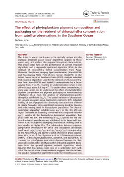 The effect of phytoplankton pigment composition and packaging on
