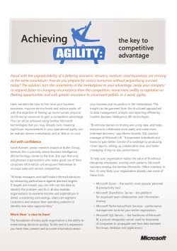 agility - Microsoft Center