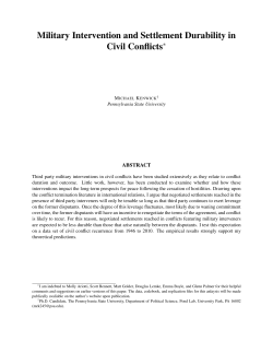 Military Intervention and Settlement Durability in Civil