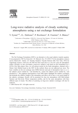 Long-wave radiative analysis of cloudy scattering atmospheres