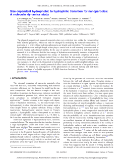 Size-dependent hydrophobic to hydrophilic transition for
