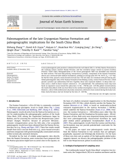 Paleomagnetism of the late Cryogenian Nantuo Formation and