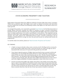 STATE ECONOMIC PROSPERITY AND TAXATION