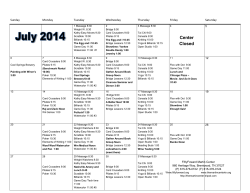 2014 June / July Calendar