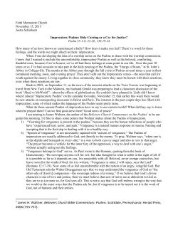 Imprecatory Psalms &ndash; November 15 2015