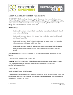 Elementary Lesson-Building a Bully-free Building