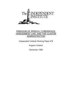 Freedom of Speech - Independent Institute
