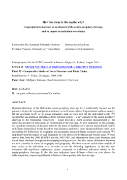 How Far Away is the Capital City? Geographical Remoteness as an