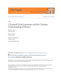 3. Kenneth Scott Latourette and the Christian Understanding of History