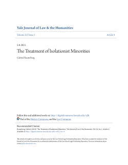 The Treatment of Isolationist Minorities