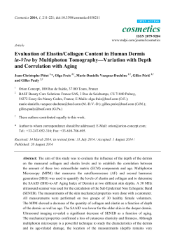 Evaluation of Elastin/Collagen Content in Human Dermis in