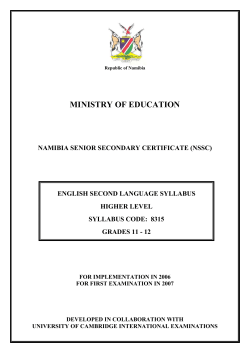 MINISTRY OF EDUCATION