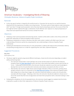 American Vocabulary &ndash; Investigating Words of Meaning