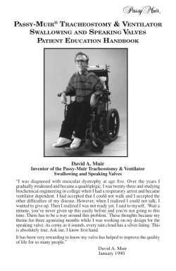 PMV Patient Handbook - Passy-Muir