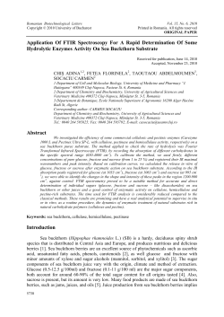 Application Of Ftir Spectroscopy For A Rapid Determination Of Some