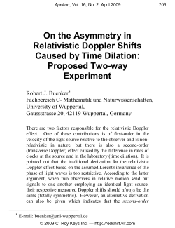 On the Asymmetry in Relativistic Doppler Shifts Caused by Time