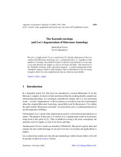 The Karoubi envelope and Lee`s degeneration of