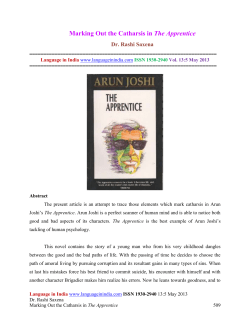 Marking Out the Catharsis in The Apprentice