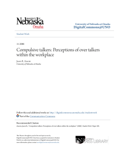 Perceptions of over talkers within the workplace