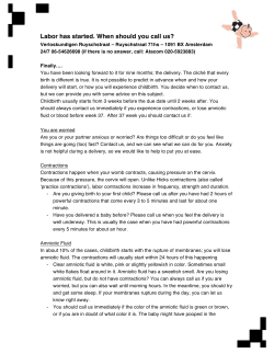 Labor has started. When should you call us?