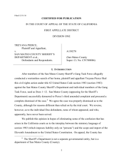 1 certified for publication in the court of appeal of the