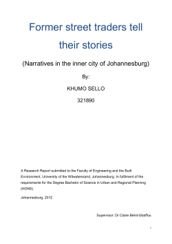 Former street traders tell their stories