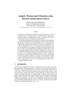 Adaptive Background Estimation using Intensity Independent Features