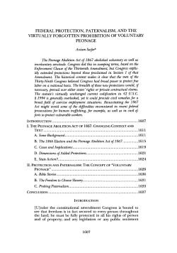 federal protection, paternalism, and the virtually