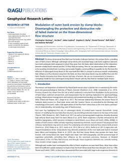 Modulation of outer bank erosion by slump blocks: Disentangling the