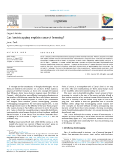 Can bootstrapping explain concept learning?