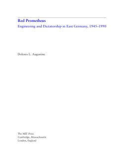 Red Prometheus: Engineering and Dictatorship in East Germany