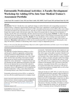 Educational Summary Report