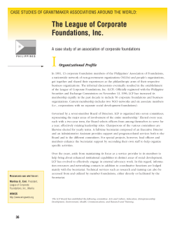 The League of Corporate Foundations, Inc.