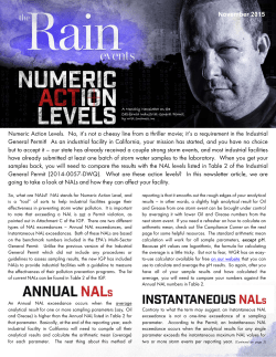 Numeric Action Levels. No, it`s not a cheesy line from a thriller movie