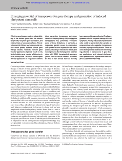 Emerging potential of transposons for gene therapy and generation