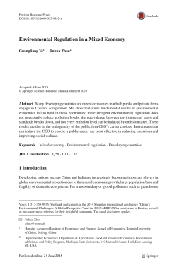 Environmental Regulation in a Mixed Economy