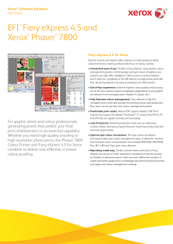 Brochure - EFI&trade; Fiery eXpress 4.5 and Xerox&reg; Phaser&reg; 7800