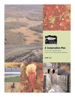 Conservation Plan - Mt. Agamenticus to the Sea Conservation Initiative