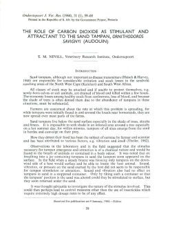 the role of carbon dioxide as stimulant and atiractant to the sand