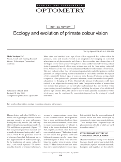 Ecology and evolution of primate colour vision