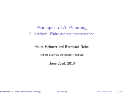 Principles of AI Planning